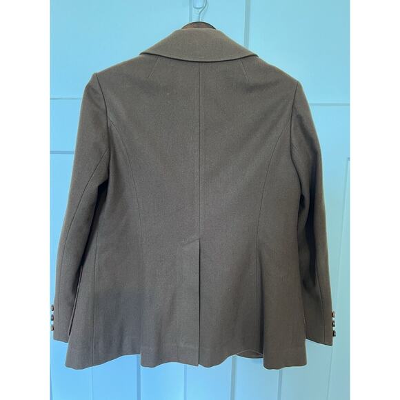 Vintage Pendleton Virgin Wool Women's Blazer Jacket Brown Peacoat Size 14 - Picture 7 of 8